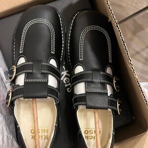 Kickers Black Leather Buckled Maryjane T-strap -  Not available in the U.S.!